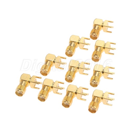 10X SMA RF Jack Right Angle Board Mount Coaxial Adapter Connector Equipment Kit - Picture 5 of 10