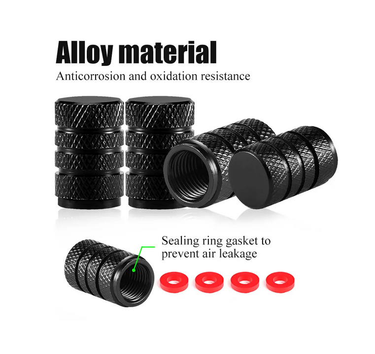 4pcs For GMC Valve Caps Aluminium Tire Wheel Stem Air Valve Caps Car