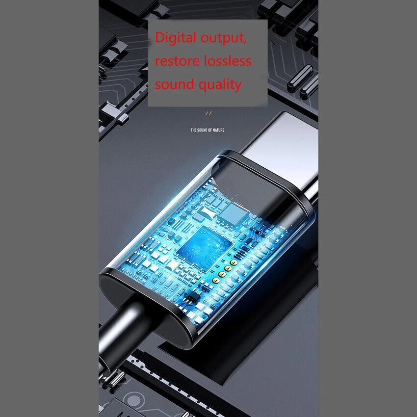 Auriculares Langsdom HIFI Auriculares USB-C Plug Tipo-c Auriculares Control de Volumen Portátil Foto 4 de 4