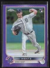 2022 Topps Chrome Update #USC13 Joey Wentz Purple Refractor Detroit Tigers