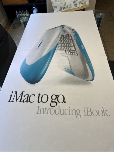 Póster de banner de tela de doble cara de Apple iMac to go, presentamos iBook 1999 - Imagen 7 de 13