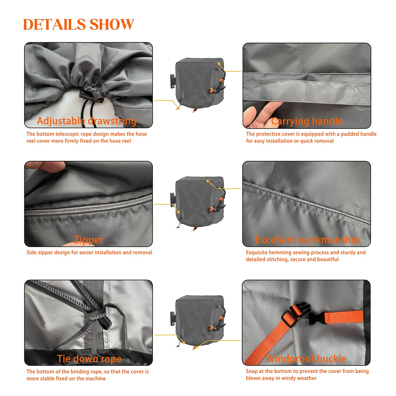 Garden Wall-mounted Hose Reel Cover,Protect Your Retractable Garden Hose Reel...