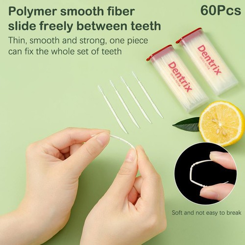 60Pcs/Box Fishbone Double-headed Toothpick Dental Oral Care Clean Tool - Imagen 2 de 7