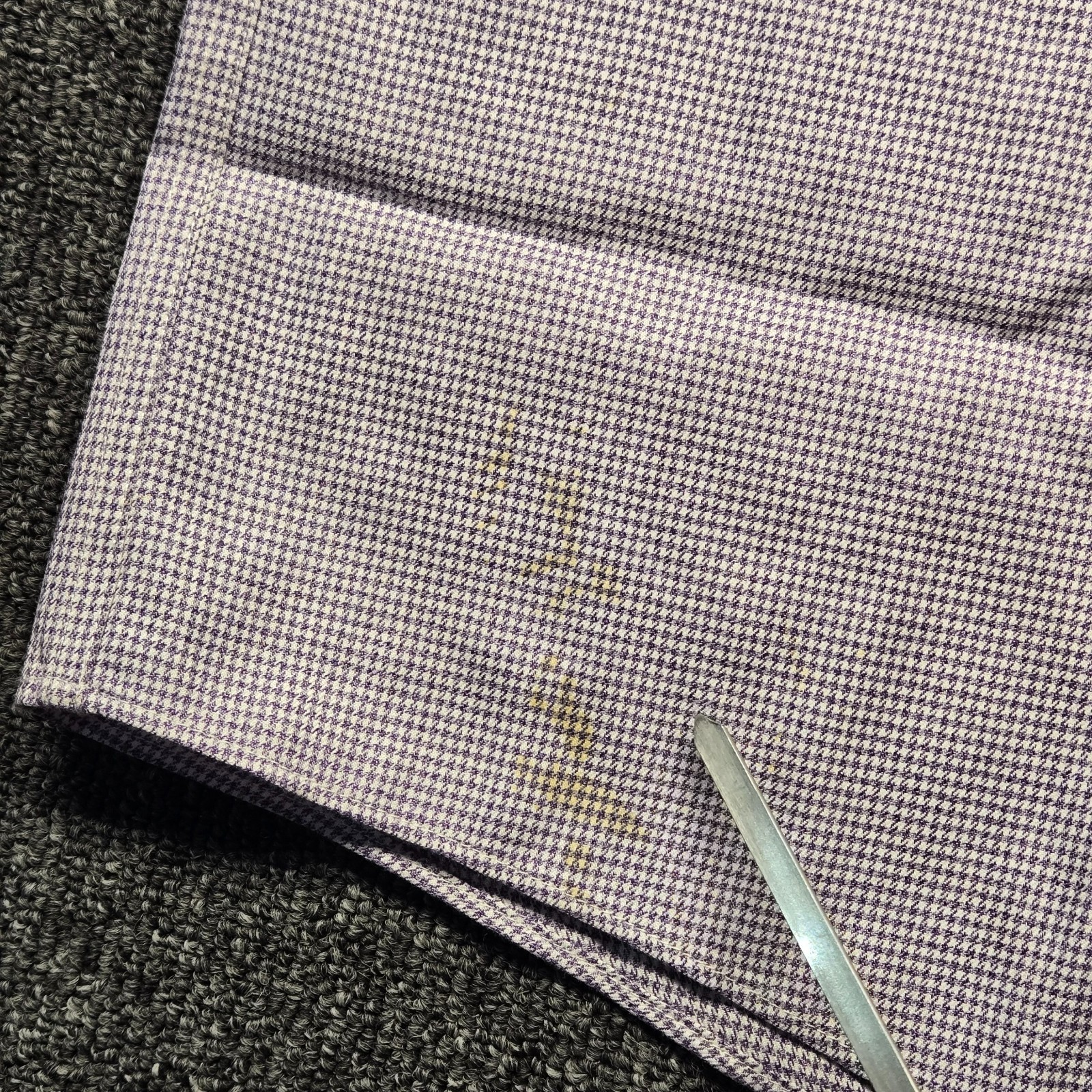 Roundtree & Yorke Men’s 16.5-36 Purple Fitted Long Sleeve Button Up Shirt Cotton