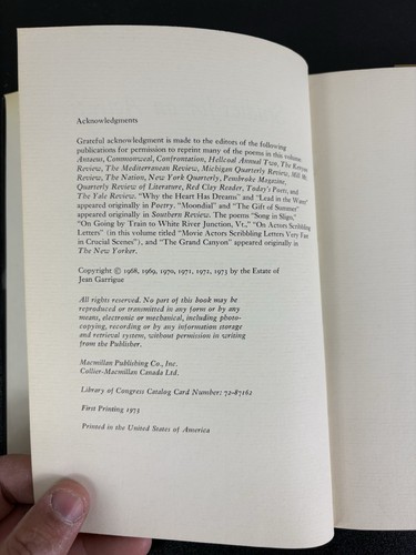 Studies for an Actress and Other Poems - 1st Printing - Picture 6 of 10