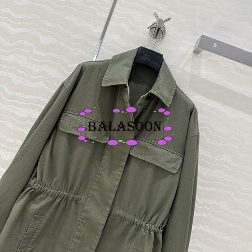 Primavera y Verano Nueva Chaqueta de Solapa Gabardina Herramientas Bolsillo Algodón Denim Fabri - Imagen 4 de 7