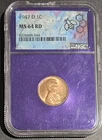 1947 D 1C Wheat Penny NGC MS 64 RD Red Purple Core Trader Bea