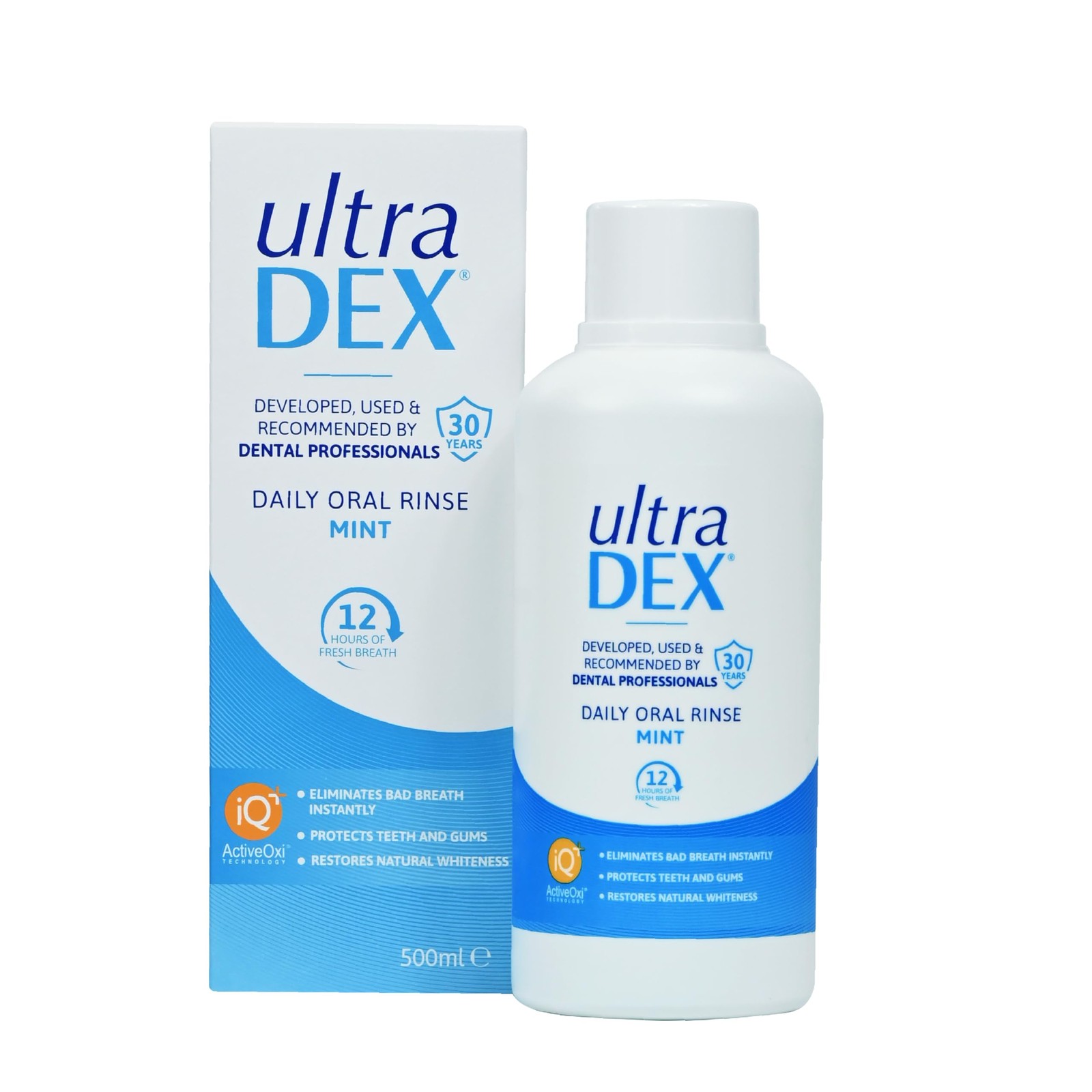 UltraDEX Daily Oral Rinse, Mint 500 ml 500 (Pack of 1), Clear
