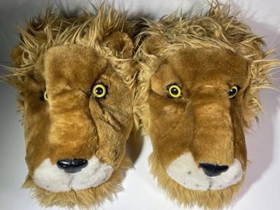 LION KING SIMBA PLUSH SLIPPERS Size ADULT Small 7-8 Full Head Face