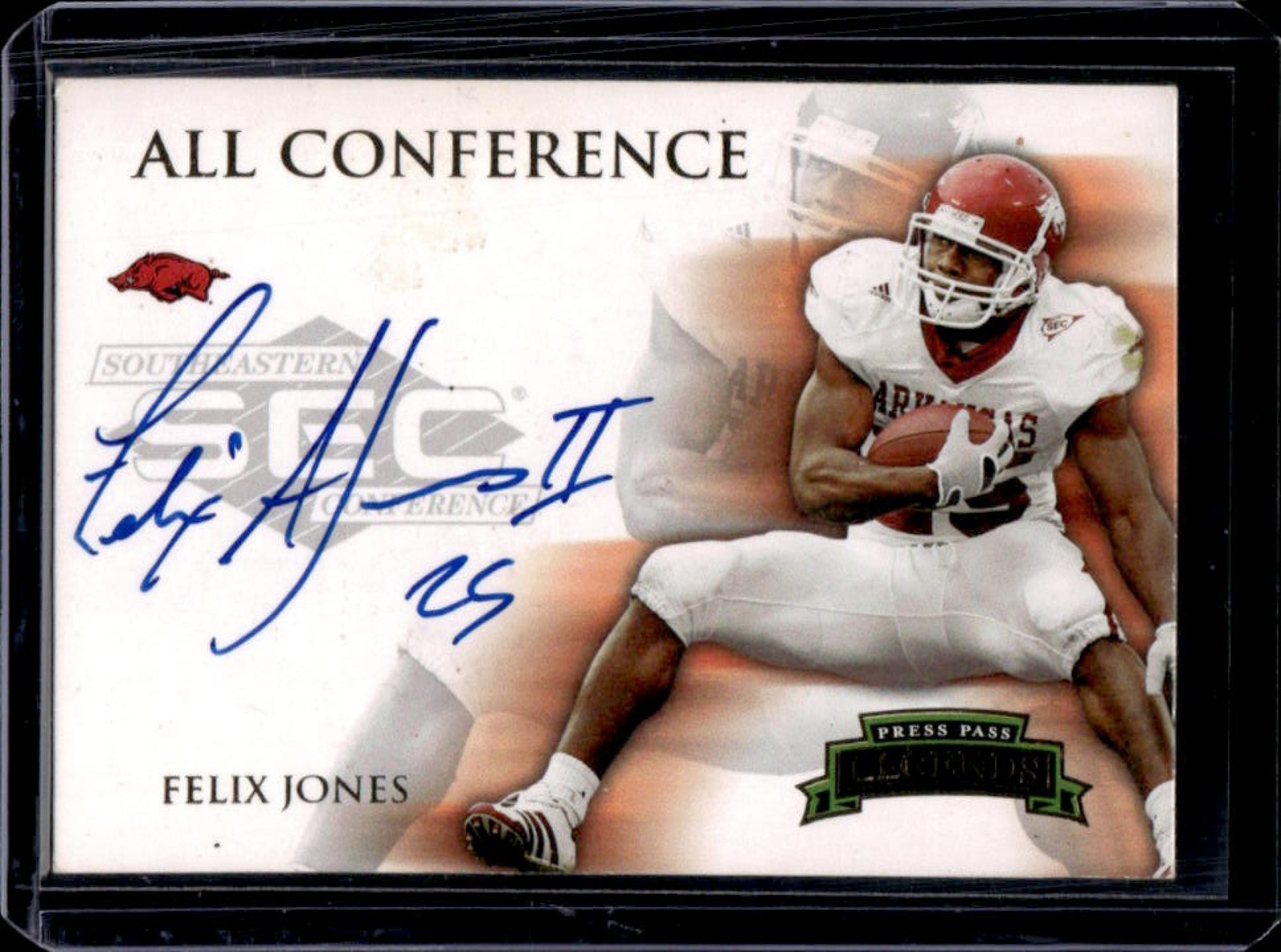 Felix Jones Press Pass Legends All Conference Autograph Gold #ACFJ Base