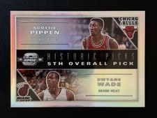 2019-20 Contenders Optic Scottie Pippen Dwyane Wade Historic Picks Silver Prizm