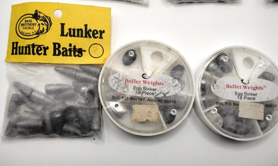 Lote De Colección Pesas Pesca Sinkers Garra de Águila etc. Tiro dividido, giratorio, bala Foto 2 de 4