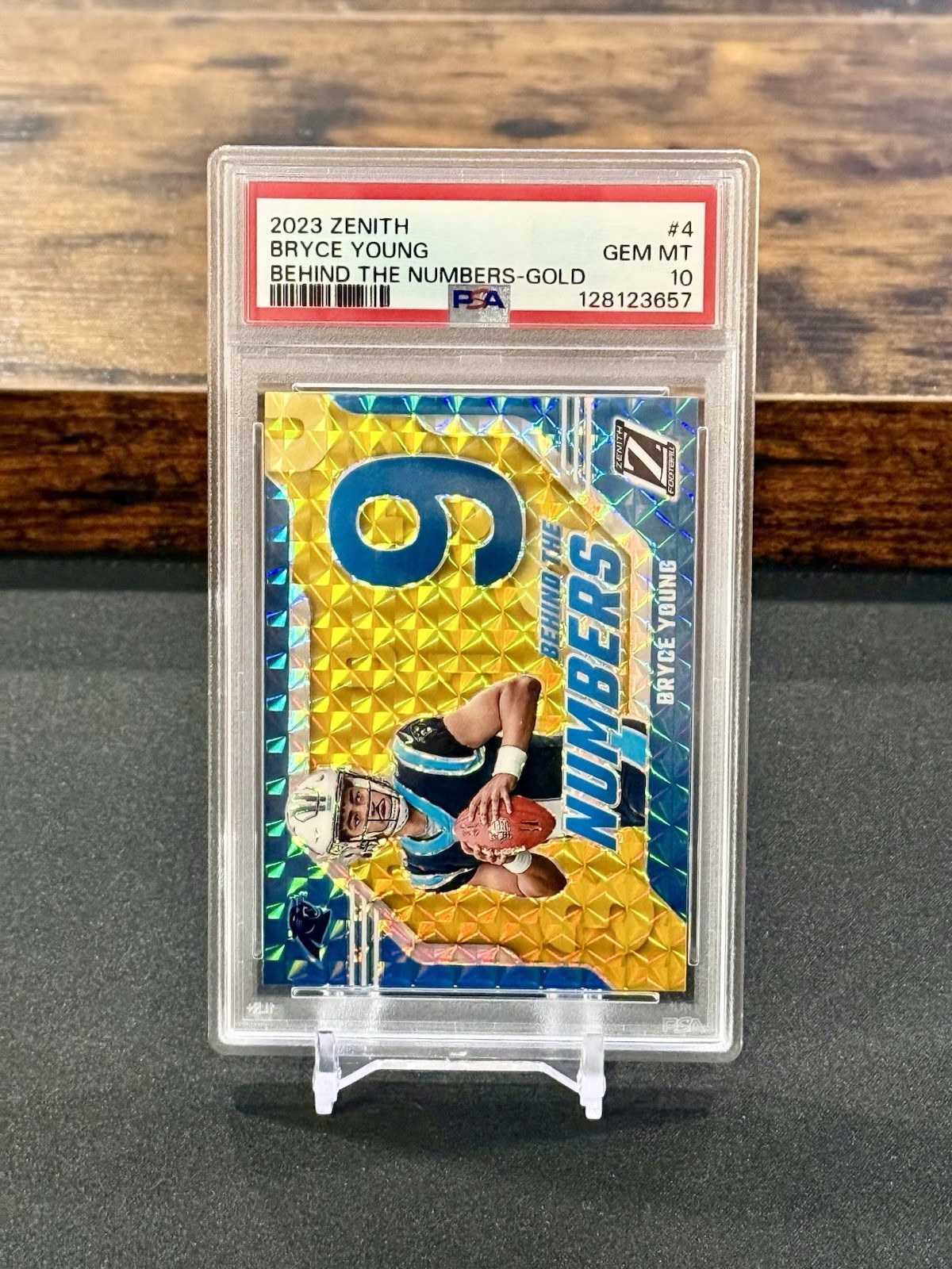 Bryce Young Panini Zenith Behind the Numbers #4 Gold