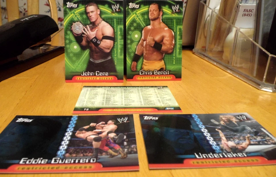 2006 Topps WWE Insider Restricted Access 55 Cards w Foil & Chris Benoit #40 more - Image 4 of 4