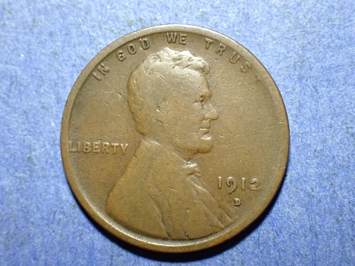 1912-D Lincoln cent  VG+