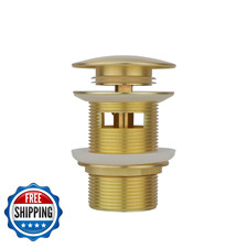 Brass Freestanding Tub Pop Up Drain Stopper Overflow Kit Fits Most Tubs