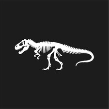 T-Rex Skeleton Vinyl Decal Window Tyrannosaurus Bone Dinosaur Bones Laptop Stick