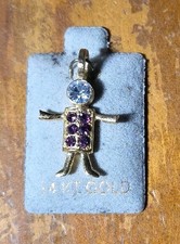 1 Birthstone Purple/JUNE Child Pendant Charm K.I.S Made In USA