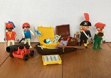 Playmobil Set 3480 Piraten mit Kanone Ruderboot Schatz 80er Vintage Seer&auml;uber
