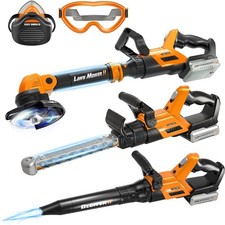 Kids Tool Set, 3 IN 1 Kids Power Garden Tools with Sounds  Lights, Toy Weed Wac