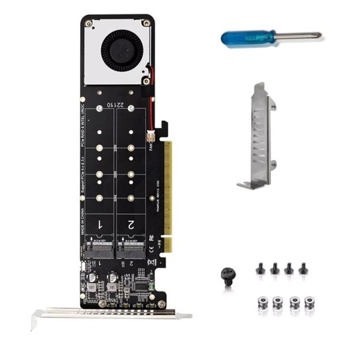 PH44 PLUS SSD Expansion Split Card PCIe 4.0 RAID 0 Mode Supports 1 x Split card - Afbeelding 5 van 11
