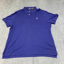 Polo Ralph Lauren Shirt Mens XL Blue Pony Logo Performance Golf Custom Slim Fit