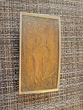 Vintage- Silver Plated Belt Buckle With Bronze Modern Design Inside Buckle