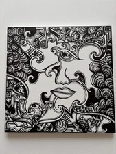 Art.Original Author's painting. canvas, marker. abstraction. home decor.