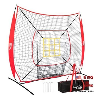 7×7FT Baseball net, Pitching net with Strike Zone Target, Baseball&Softball