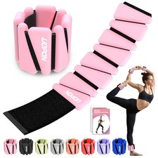 Wrist Ankle Weights for Women Set of 2, Adjustable Silicone Weighted Bangles,...