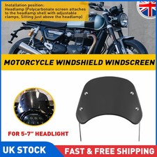 5"-7" Round Headlight Motorcycle Smoke Windshield Windscreen Universal For Honda