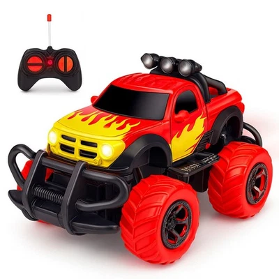Remote Control Cars 2.4 GHz Mini RC Stunt Monster Truck Red for 3+ Years Kids - Image 1 of 4