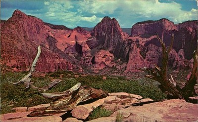 Kolob Canyons Zion National Park Postcard Plastichrome Colourpicture Unposted