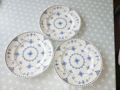 3 Furnivals Blue Denmark Salat Sandwich Teller - 20 cm 8'' - guter Zustand
