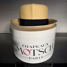 Chapeaux Motsch For Hermes 100% Straw Panama Hat With Box