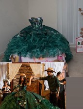 Quinceanera Dress Color: Green Size: XS Works for Quince Or Sweet 16 Girls
