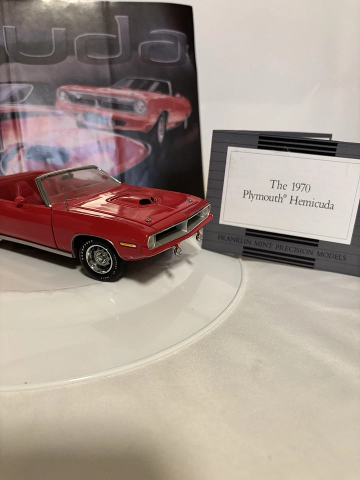 Coche diecast Hemi Cuda 1970 1/24 de Franklin Mint Foto 3 de 4