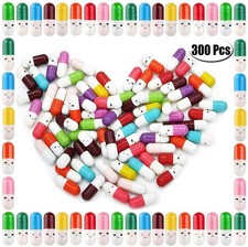 PartyYeah 300 Pcs Tiny Love Message Capsule Letter in a Bottle Multicolors