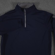 Peter Millar Perth Pullover Mens Medium Navy Quarter Zip Performance Golf Preppy