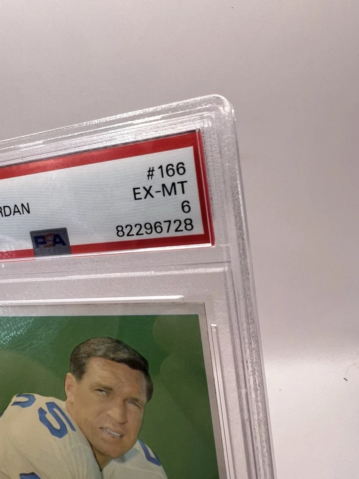 1969 Topps Lee Roy Jordan PSA 6 EX-MT #166 Dallas Cowboys Vintage - Image 2 of 4