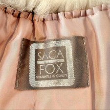 SAGA FOX Pink Real Fur Coat Womens Full Length Winter Jacket Free Size