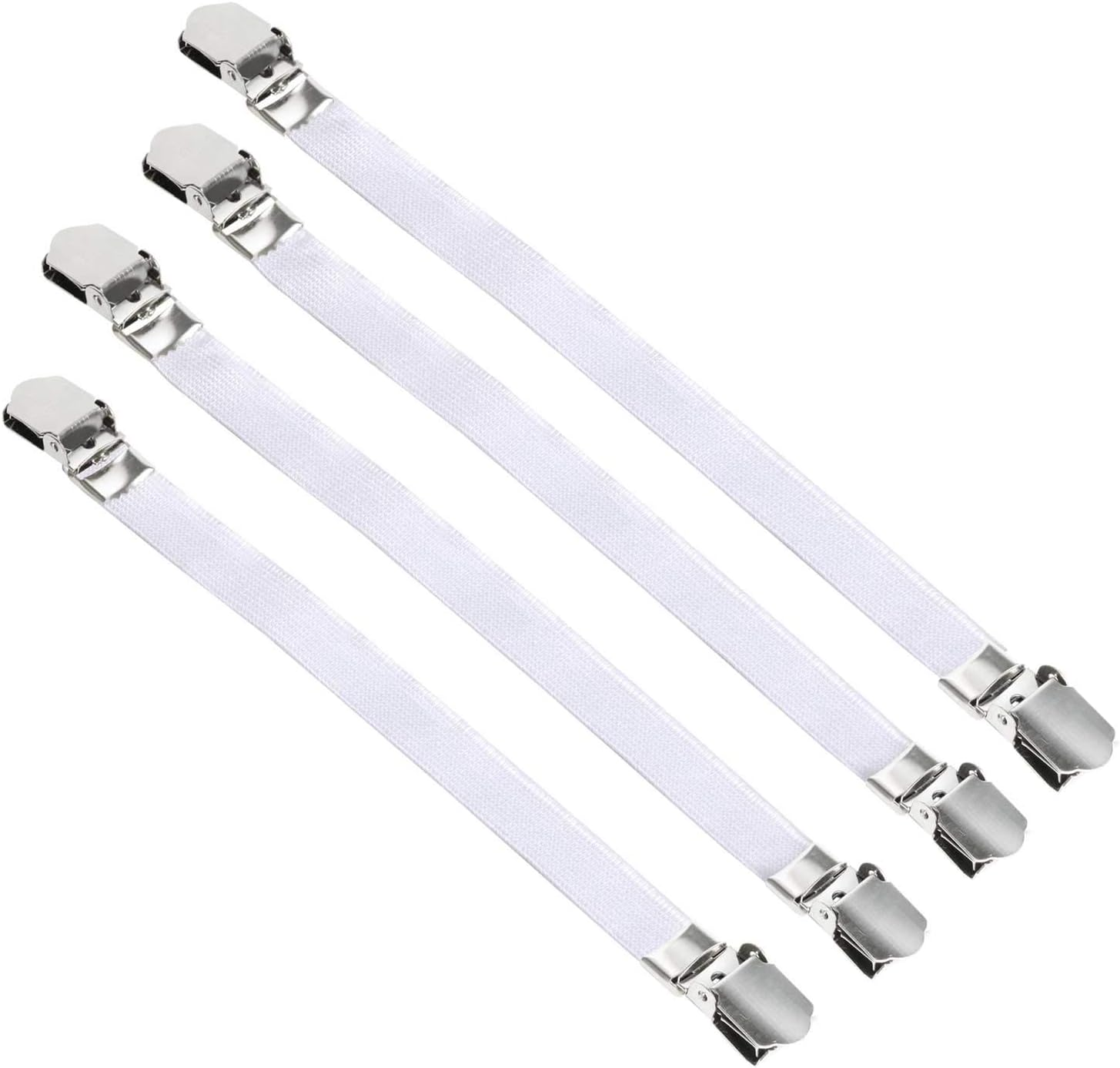 TRIXES Ironing Board Cover Clips 4 Pack XL XXL Fasteners Keep Cover Flat White