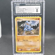 CGC 8 Riolu Pokemon TCG POP Series 6 8/17 Cosmos Holo Rare EN 2007 on eBay