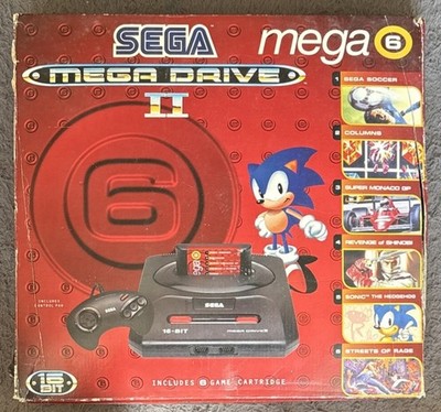 Sega Mega Drive II Mega 6 Boxed Konsole & Game Controller alle Kabel Anleitung