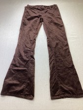Vintage Landlubber Pants Women s 27x29.5 70s Brown Corduroy Flare Bell Bottom