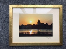 GOLDEN HAVEN ~ BOSHAM SUNSET PHOTO ~ BEAUTIFULLY FRAMED ~ PRE OWNED ~ VGC