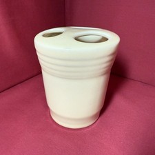 Fiestaware Pale Yellow 3 Slot Toothbrush Holder Bathroom EUC