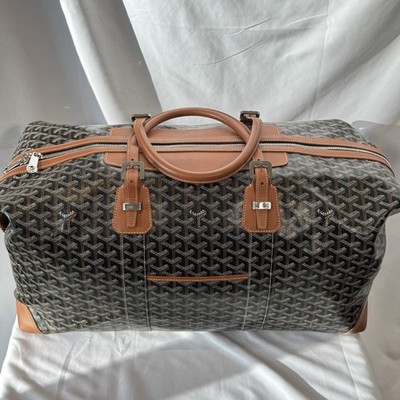 Goyard Boeing 55 Duffle Bag Black/Tan With Dust Bag And  