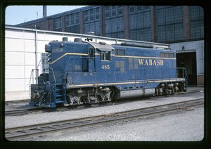 WABASH WAB GP9 485 at Decatur, IL Scene Original Kodachrome Slide