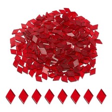 200g Mosaic Tiles Glass Mosaic Tiles Stained Mosaic Glass Pieces Deep Red